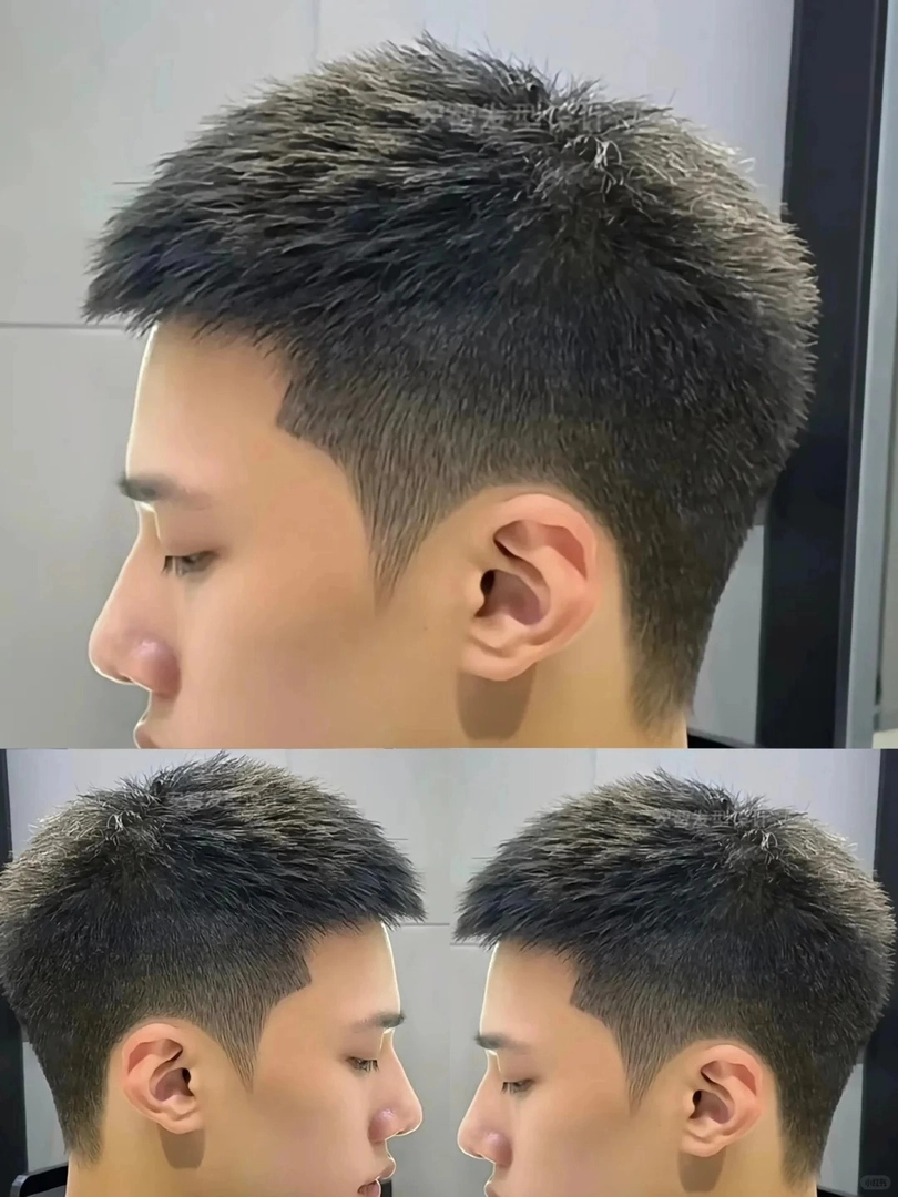 kiểu tóc crop mặt tròn