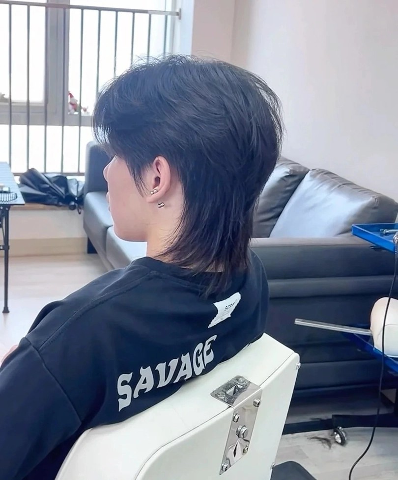 kiểu tóc mullet side part đẹp
