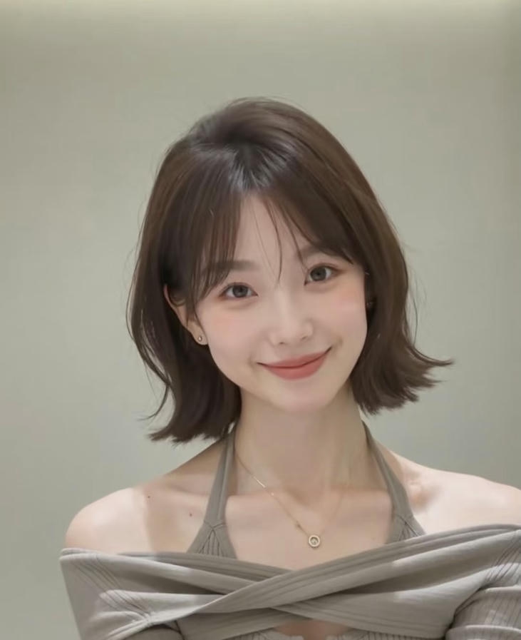 kiểu tóc ngắn nữ mặt tròn hiện đại