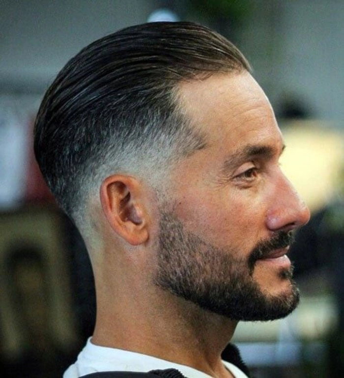 kiểu tóc slick back ngắn