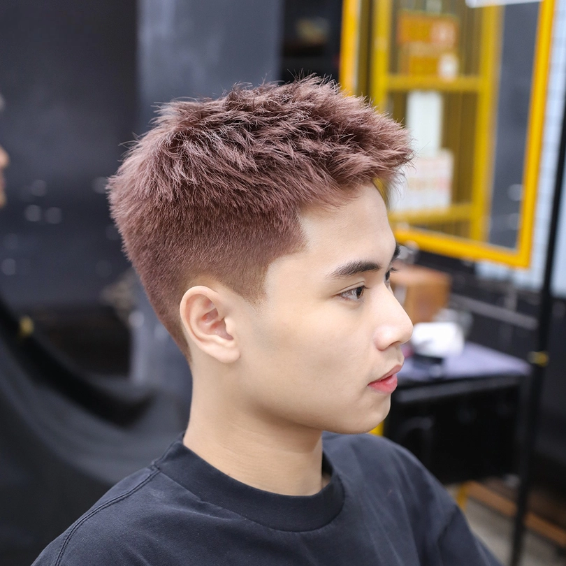 kiểu tóc textured crop fade