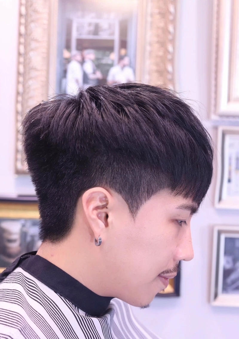 kiểu tóc two block layer mullet