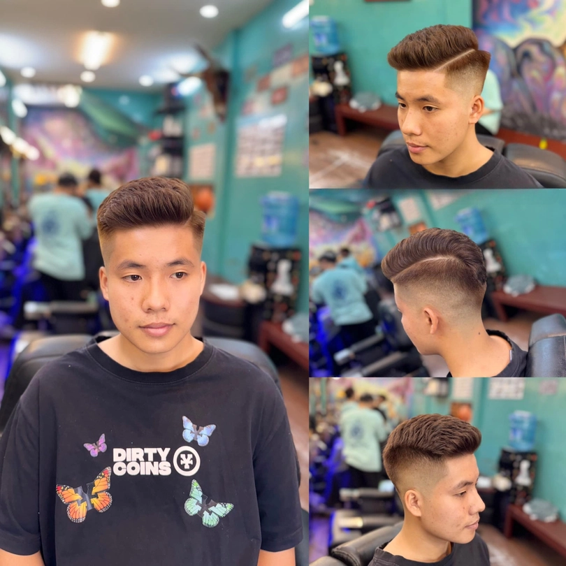 kiểu tóc vuốt ngược ngắn