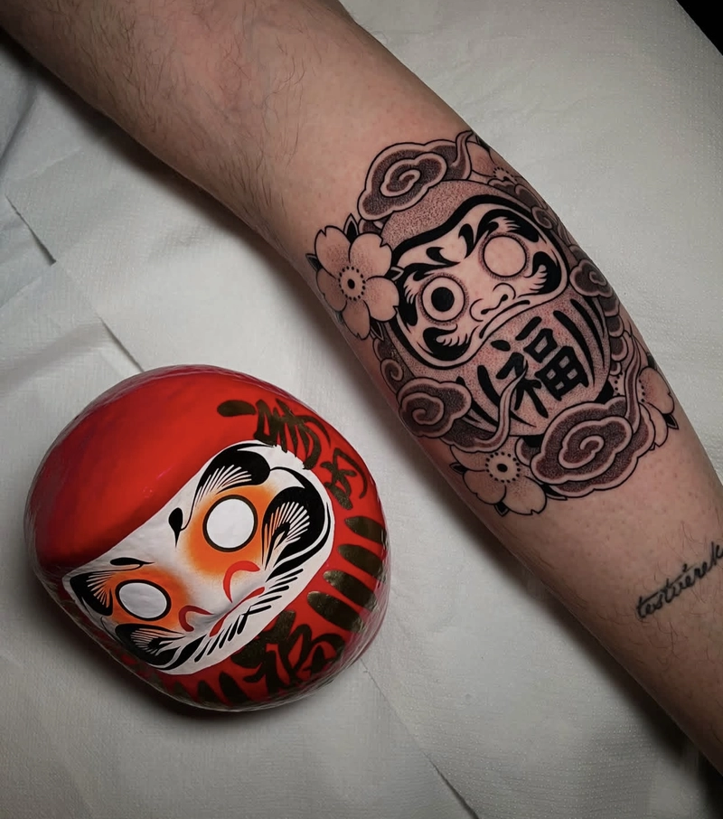 mẫu hình xăm daruma cực ngầu