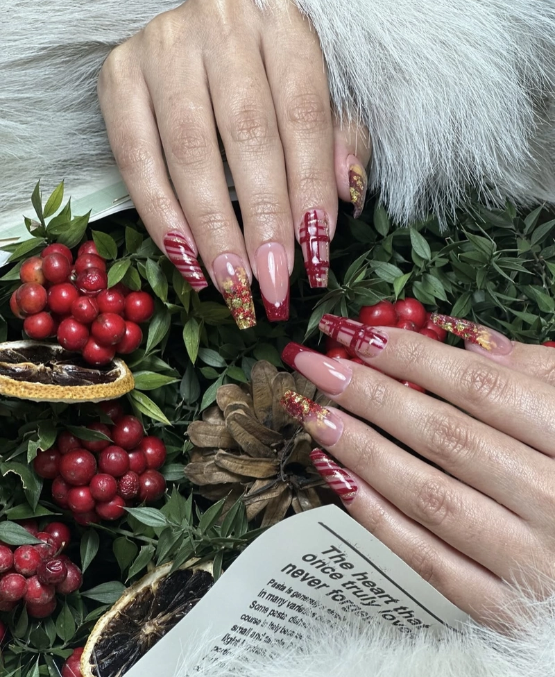 mẫu móng tay cho noel