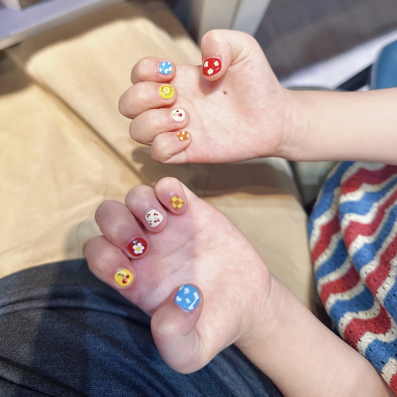 mẫu nail cho học sinh cấp 1 cute