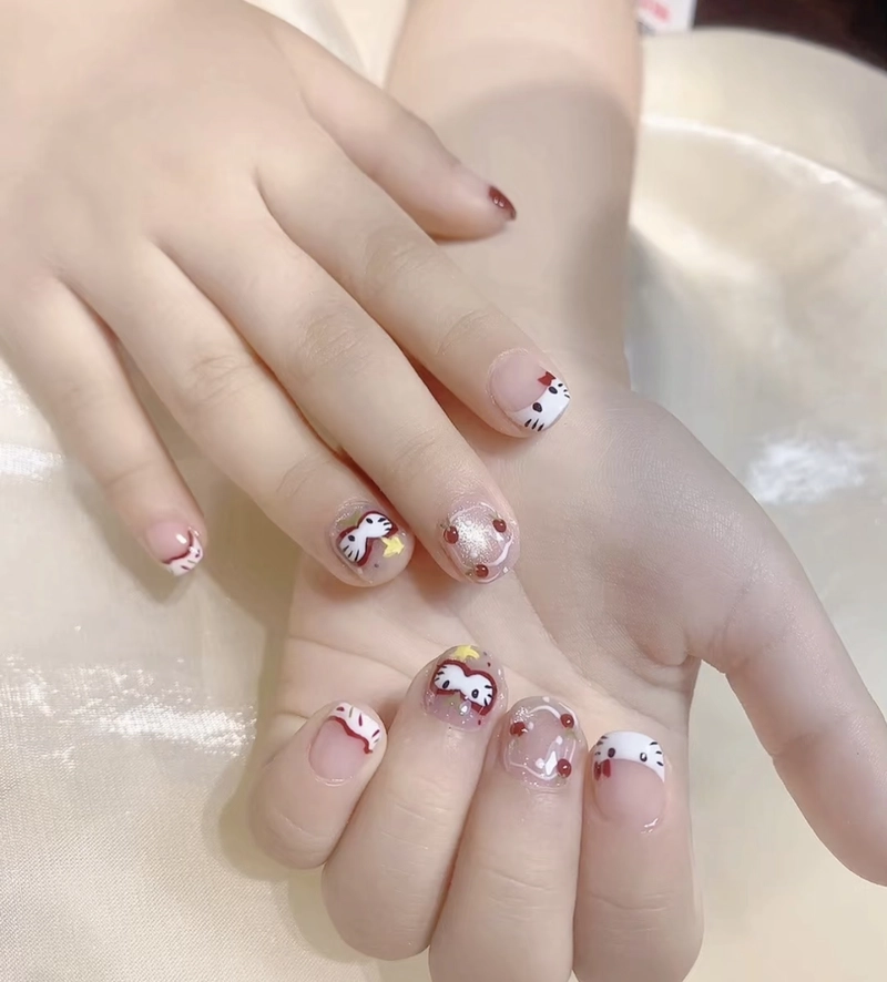 mẫu nail cho học sinh cấp 1 đẹp
