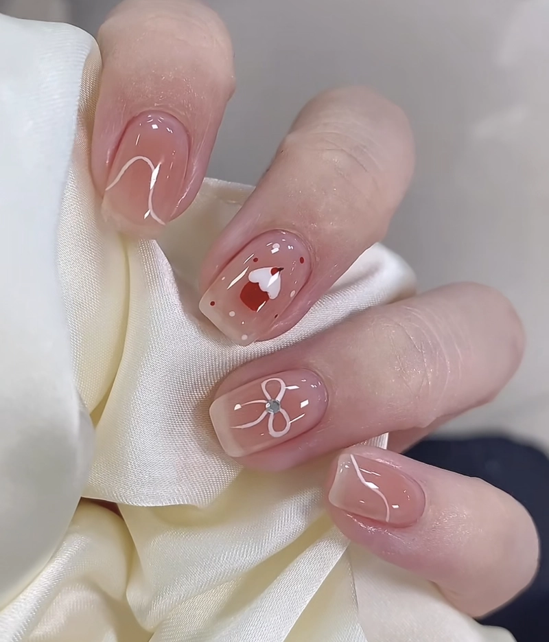 mẫu nail cho học sinh cấp 2