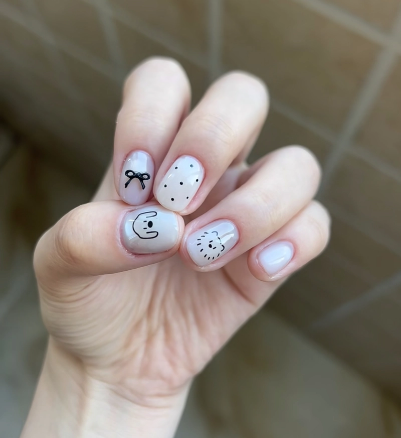 mẫu nail cho học sinh