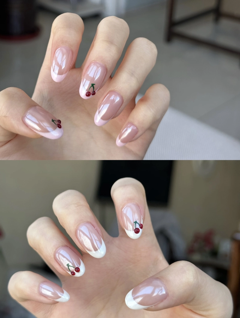 mẫu nail đầu móng trắng đẹp