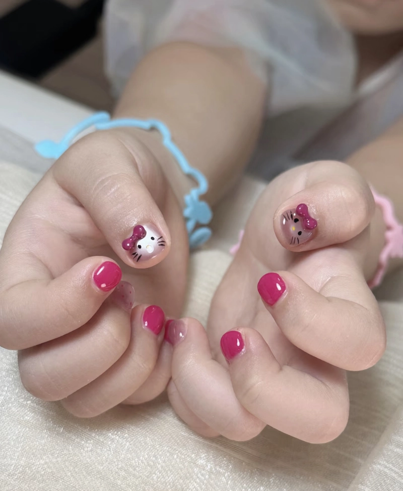 mẫu nail đẹp cho bé gái 10 tuổi