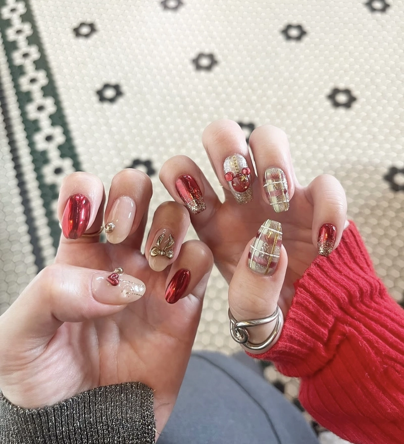 mẫu nail giáng sinh