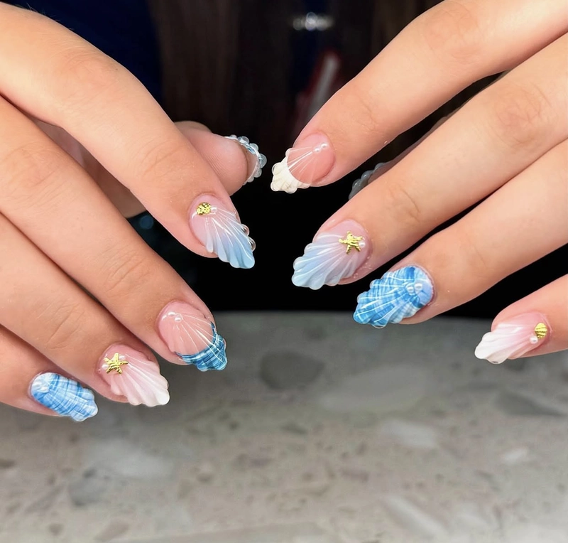 mẫu nail mùa hè đẹp