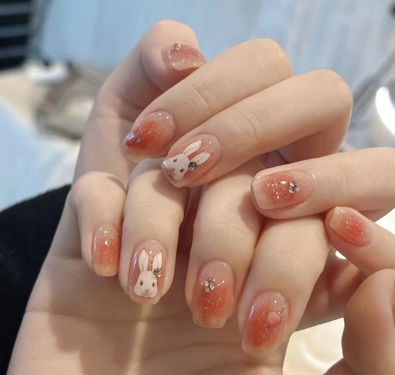 mẫu nail trung thu cực cute