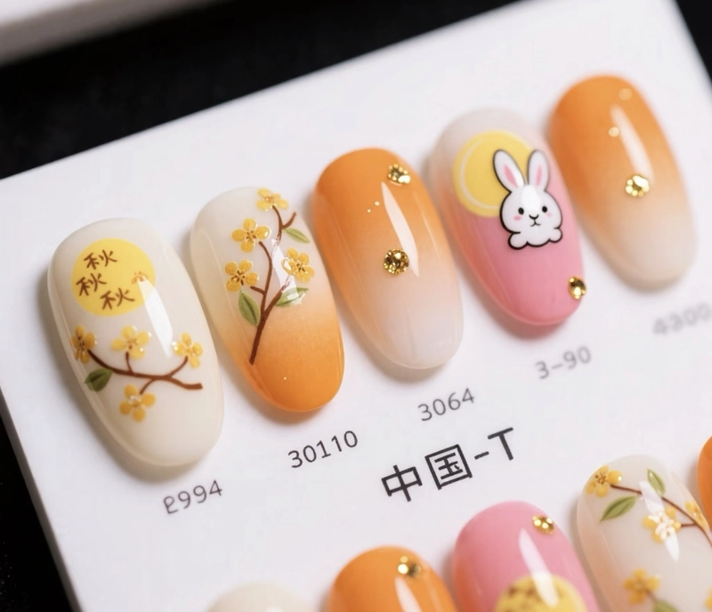 mẫu nail trung thu đẹp