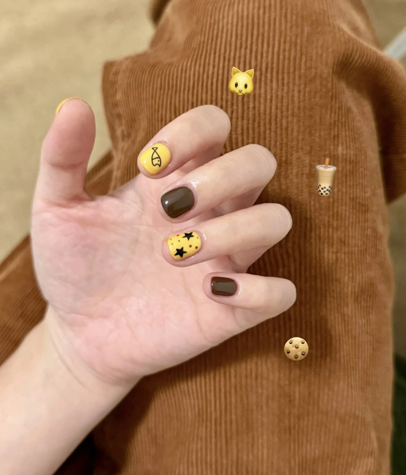 mẫu nail xinh cho móng tay ngắn cute