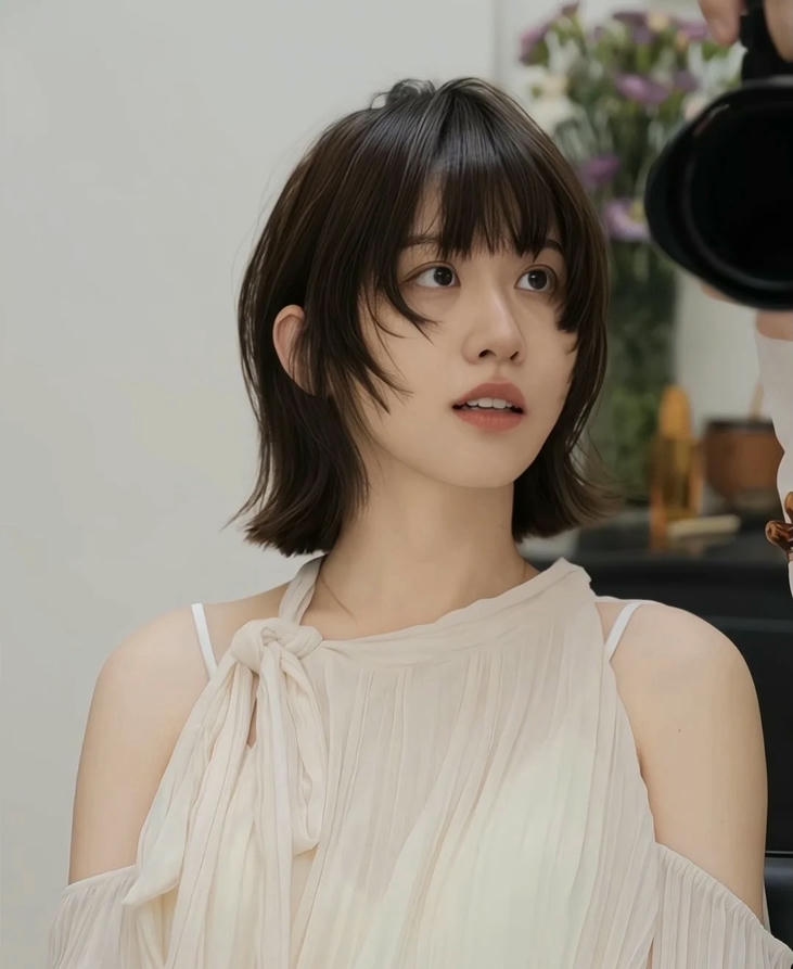 mẫu tóc ngắn nữ mặt tròn dễ chăm sóc