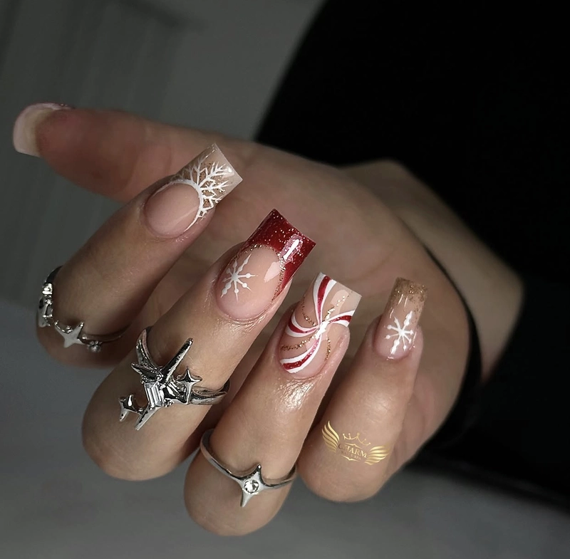 mẫu vẽ móng tay ông già noel