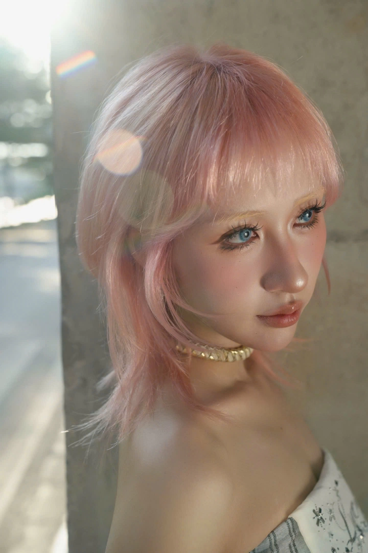 mullet middle part tóc mullet nữ cá tính