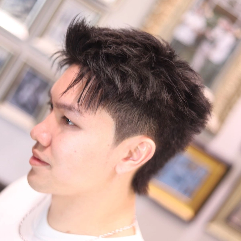 mullet side part 73