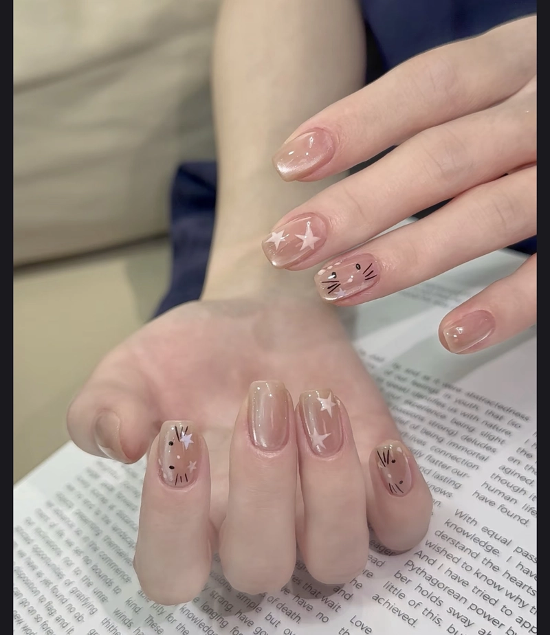 nail dễ thương cho học sinh