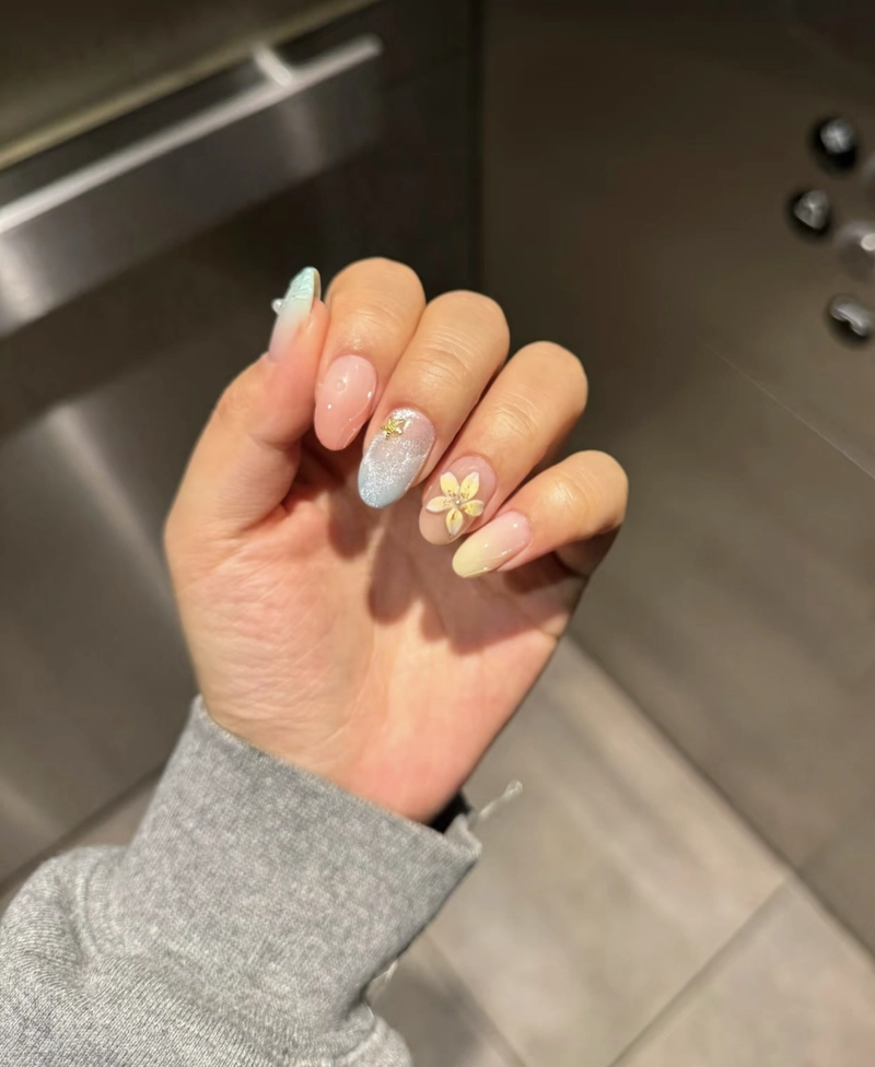 nail mùa hè đơn giản