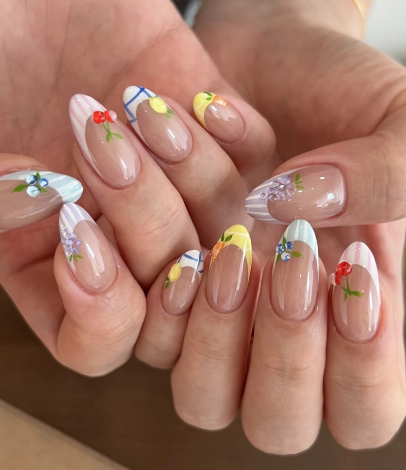 nail ngắn mùa hè