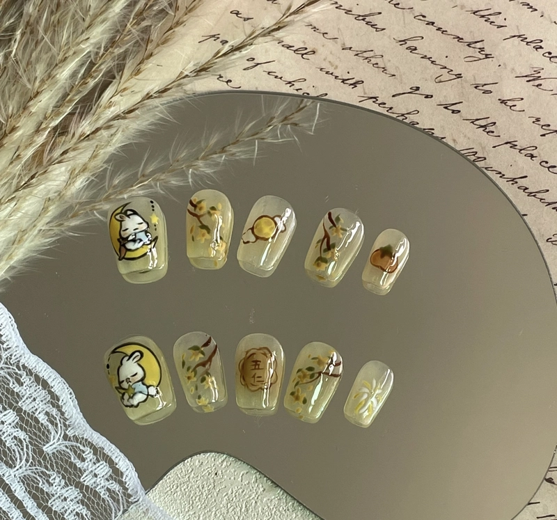nail trung thu cực dễ thương