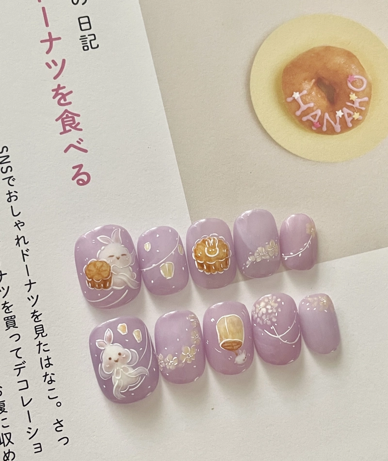 nail trung thu dễ thương