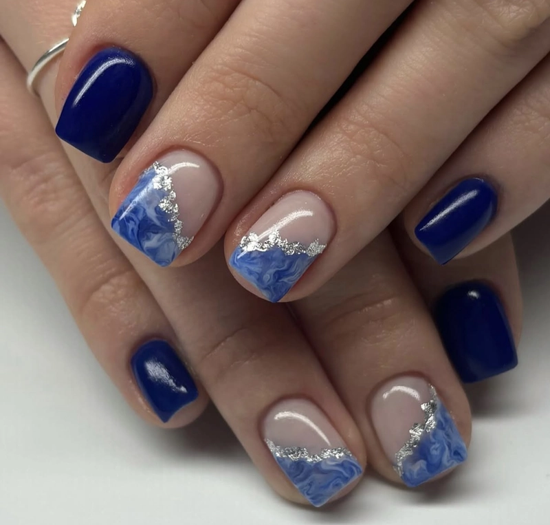 nail xanh dương đậm