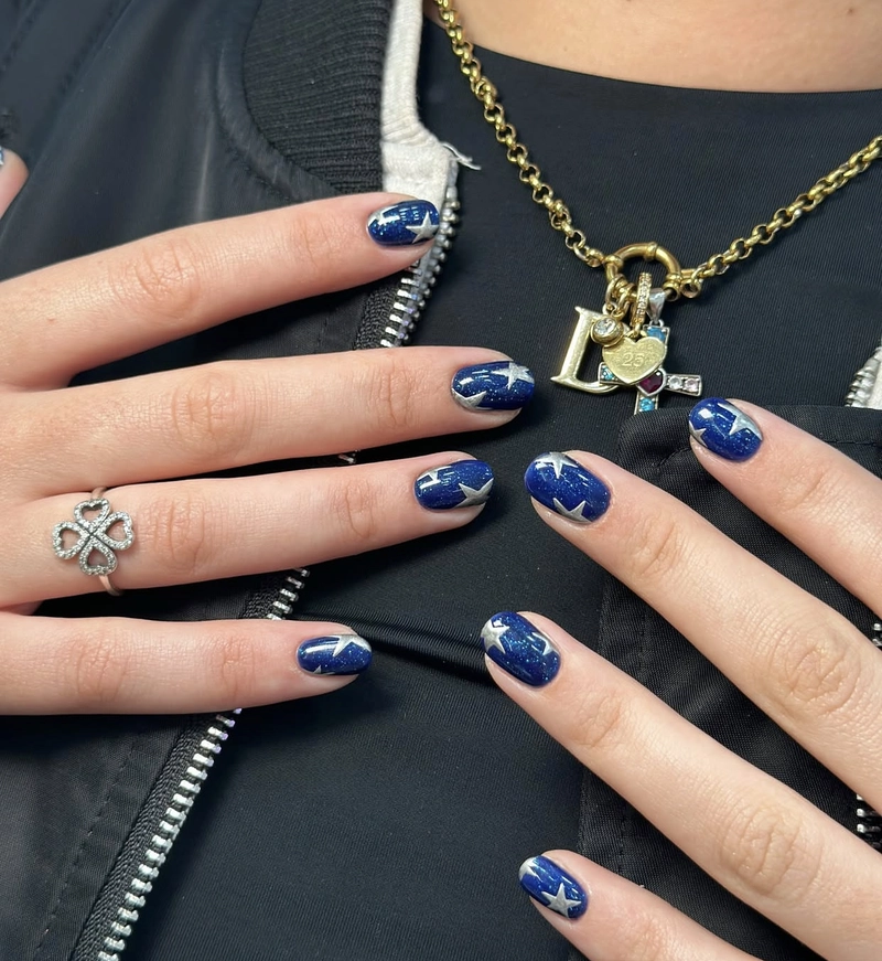 nail xanh dương