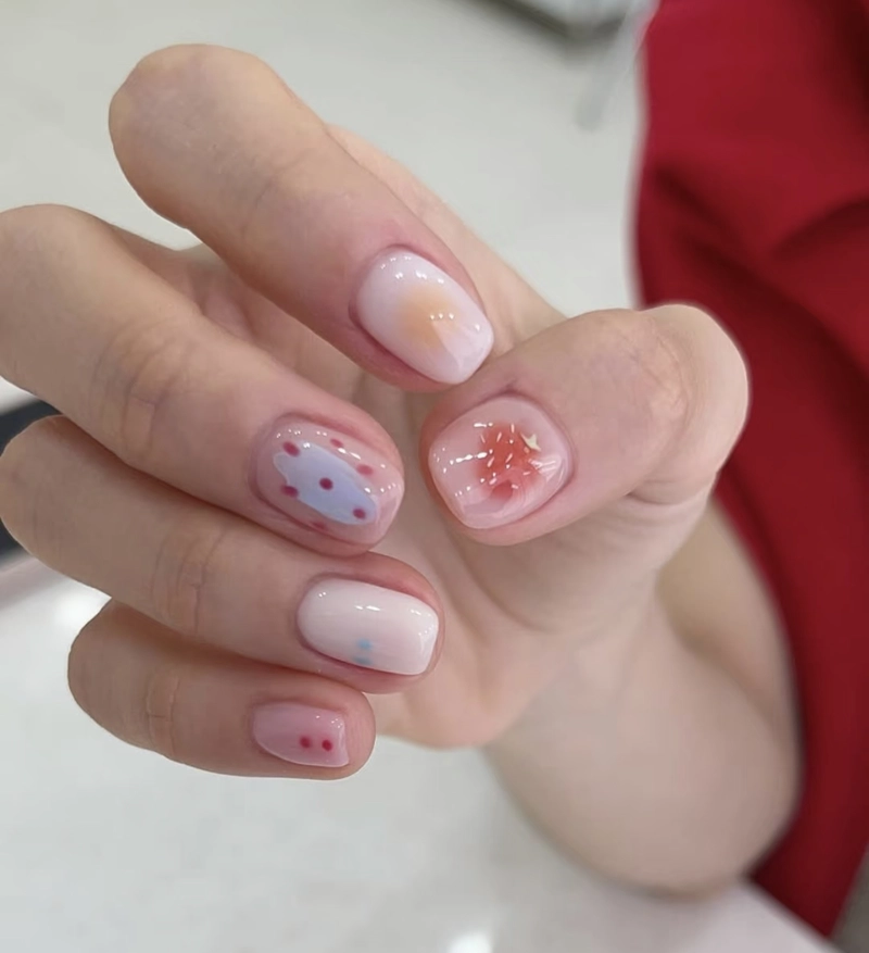 nail xinh đơn giản cho học sinh cấp 2