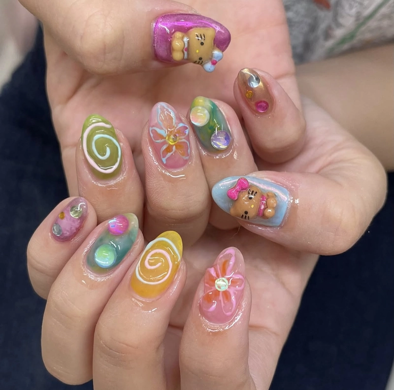 nails mùa hè màu sắc