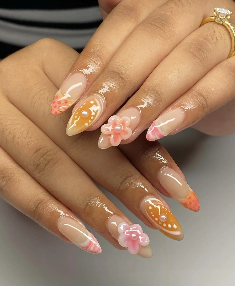 những mẫu vẽ hoa nail đơn giản nhất