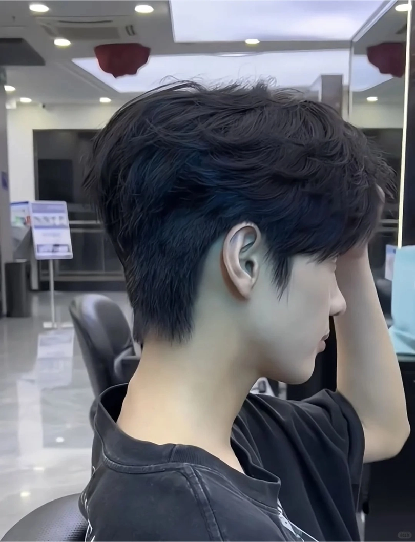 side part mullet cho mặt gầy