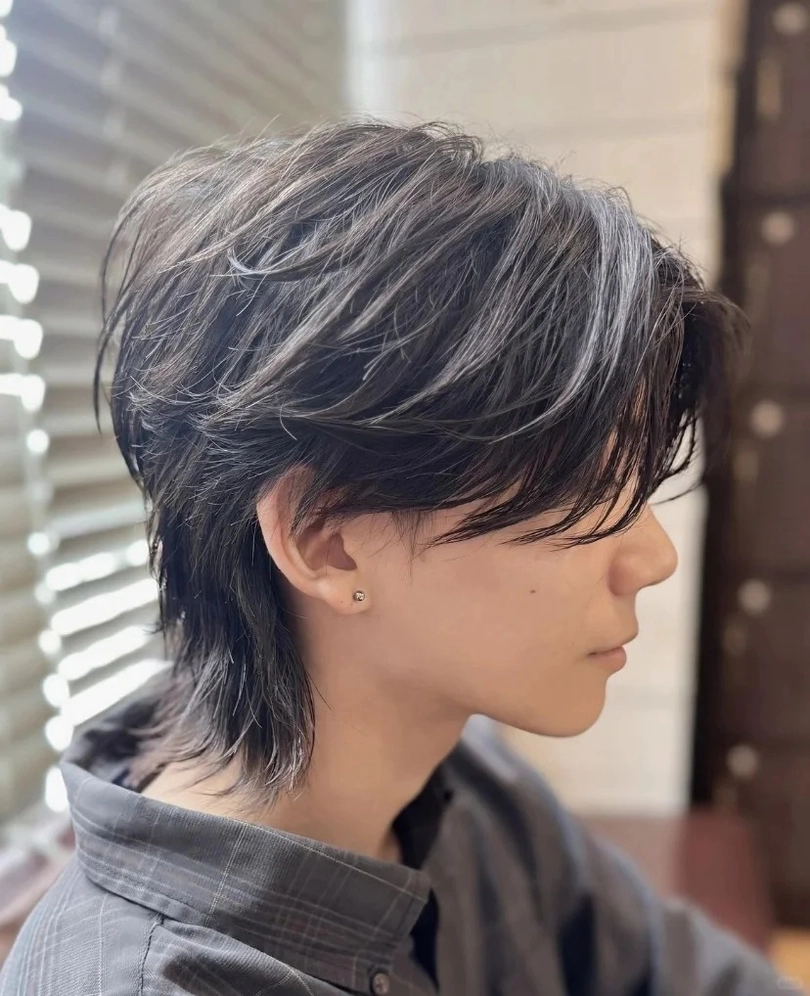 side part mullet nam dài