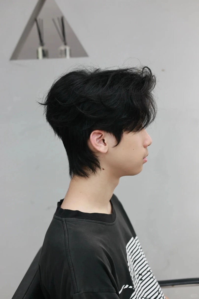 side part mullet uốn