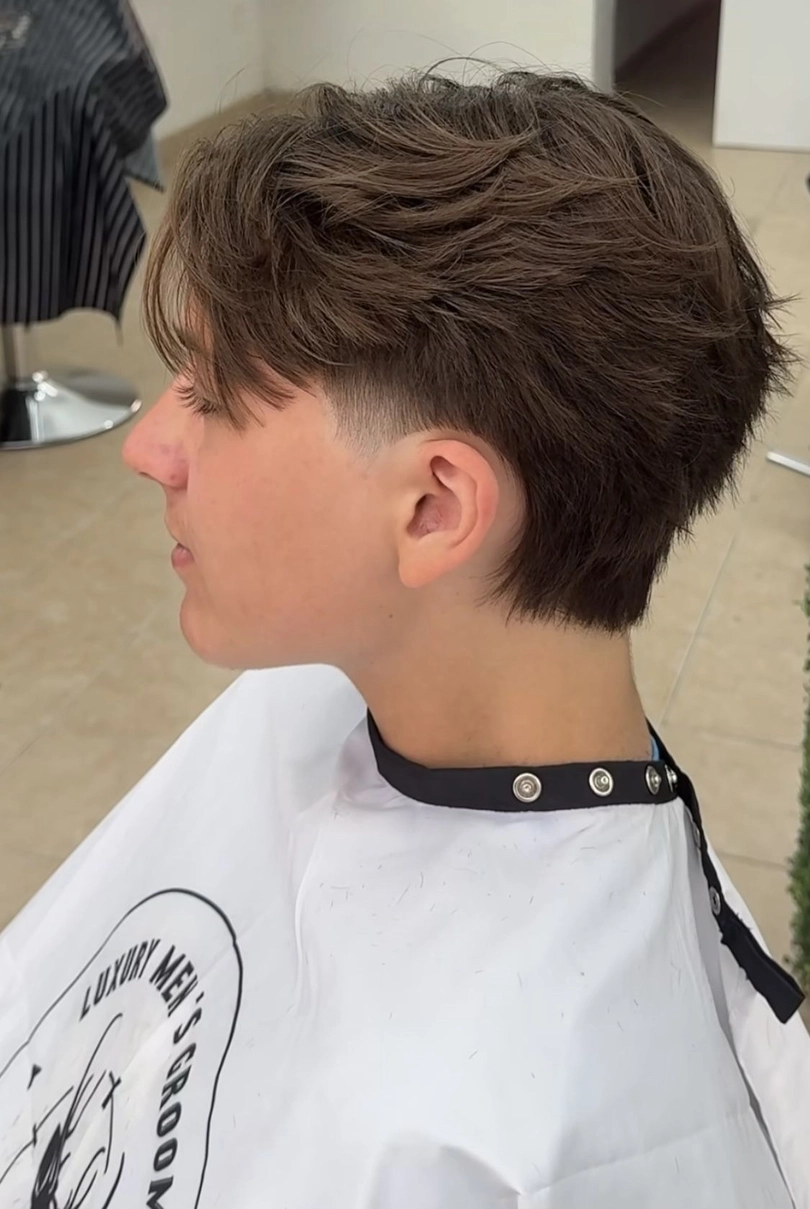side part mullet