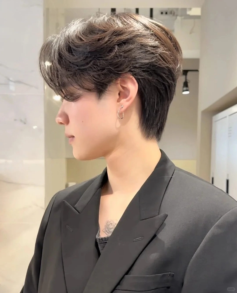 side part rủ mullet