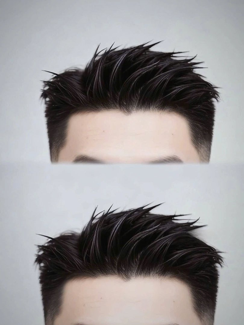 side part vuốt ngược mặt tròn