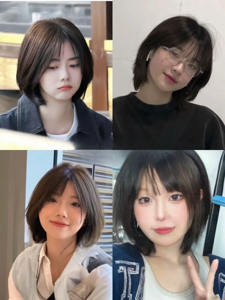 tóc bob ngắn uốn cụp