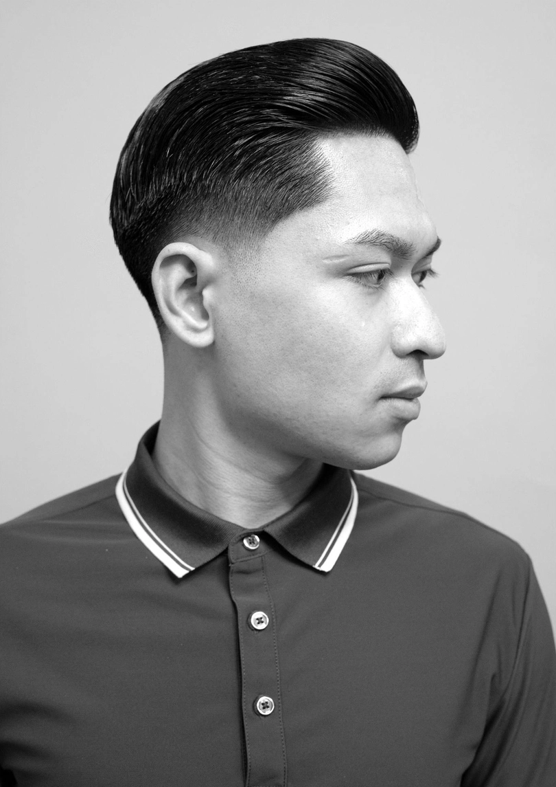 tóc kiểu slicked back