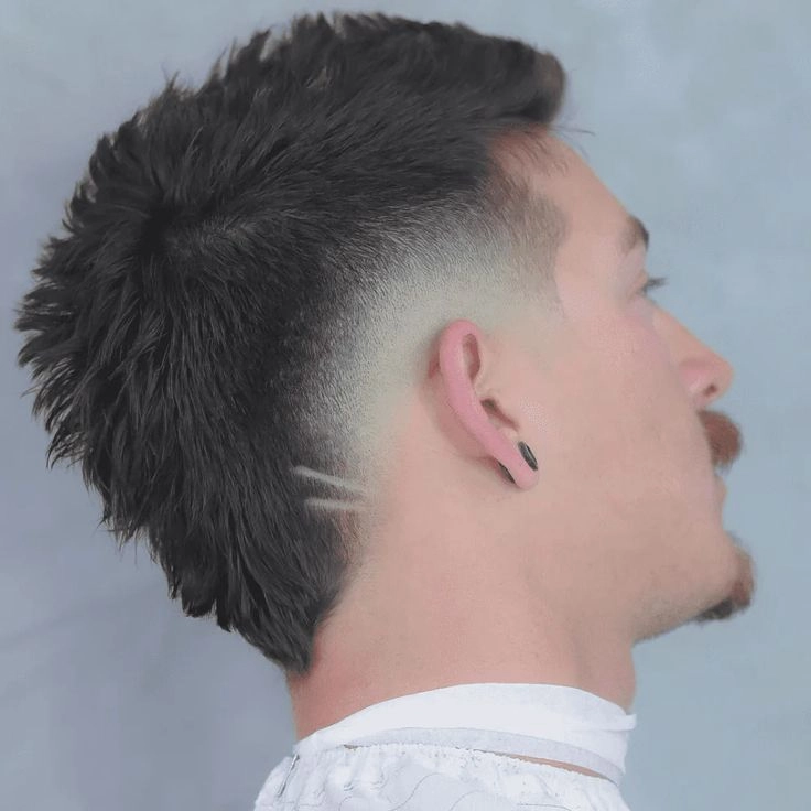 tóc mohican nam mặt dài