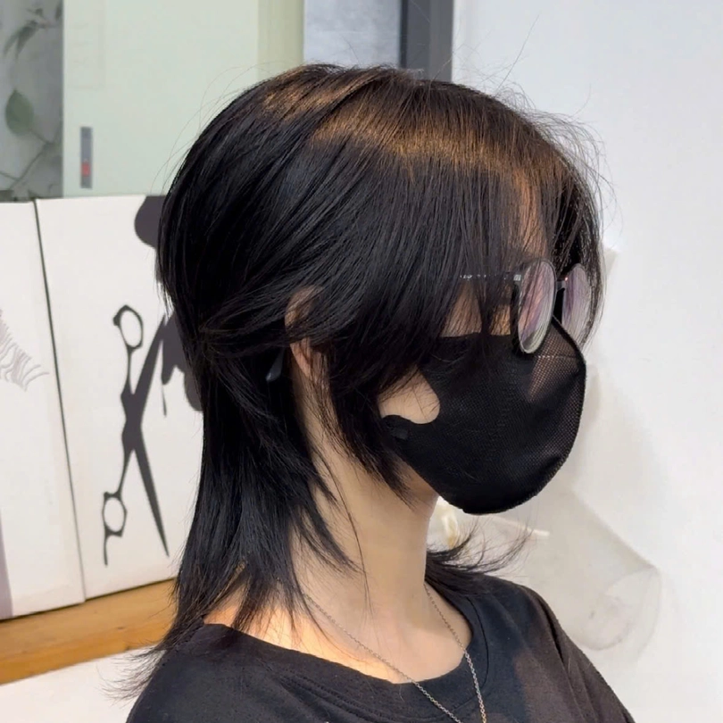 tóc mullet nữ mặt dài