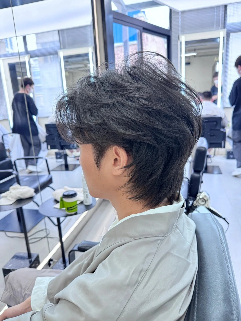 tóc mullet side part nam