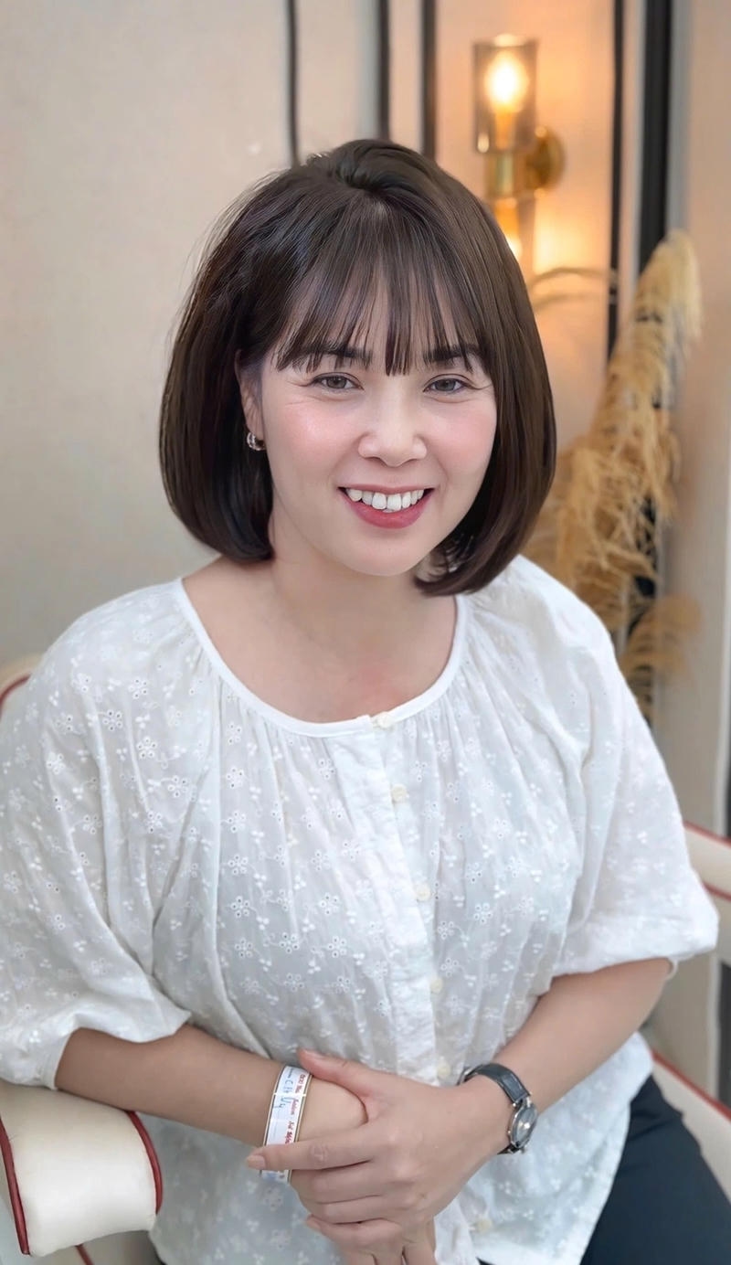 tóc ngắn cho phụ nữ 50