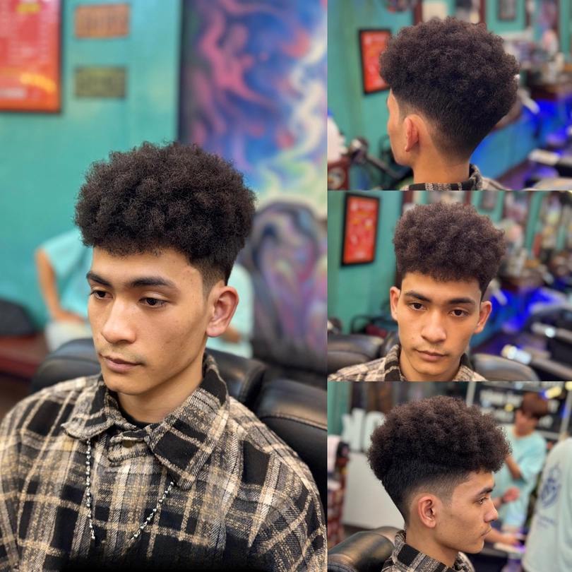 tóc premlock fade trắng cho mặt dài