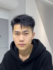 tóc side part ngắn đơn giản