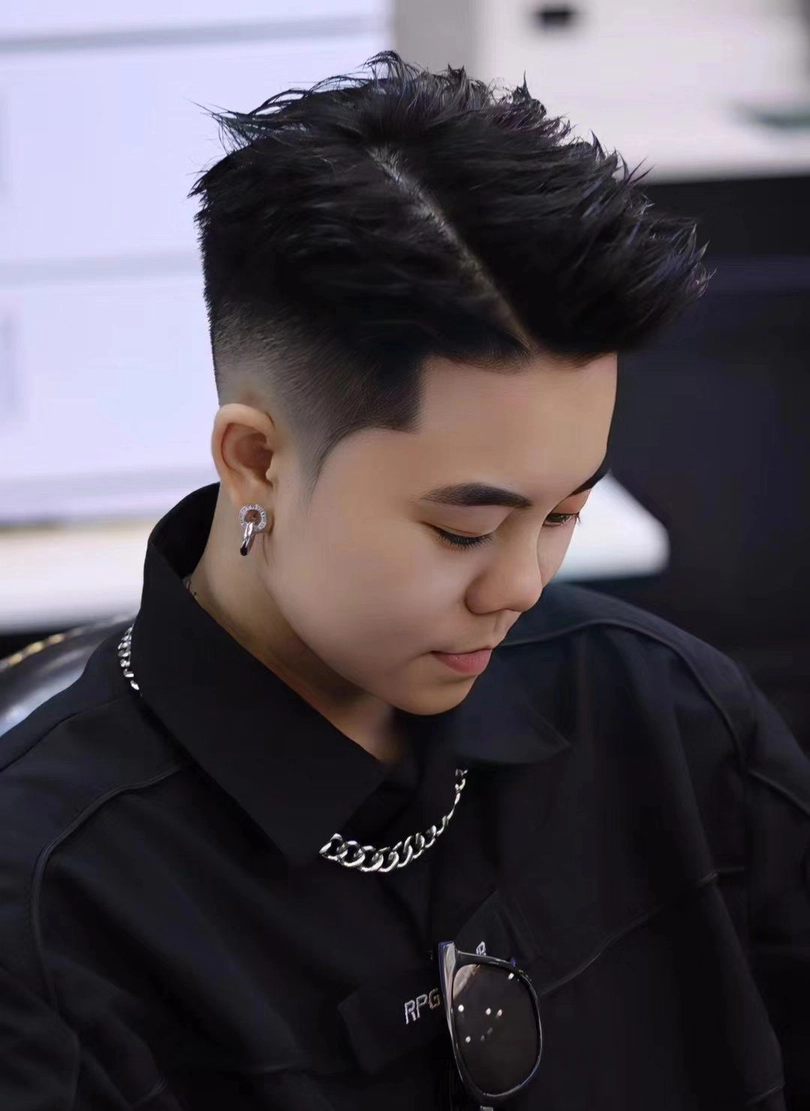 tóc side part ngắn gọn