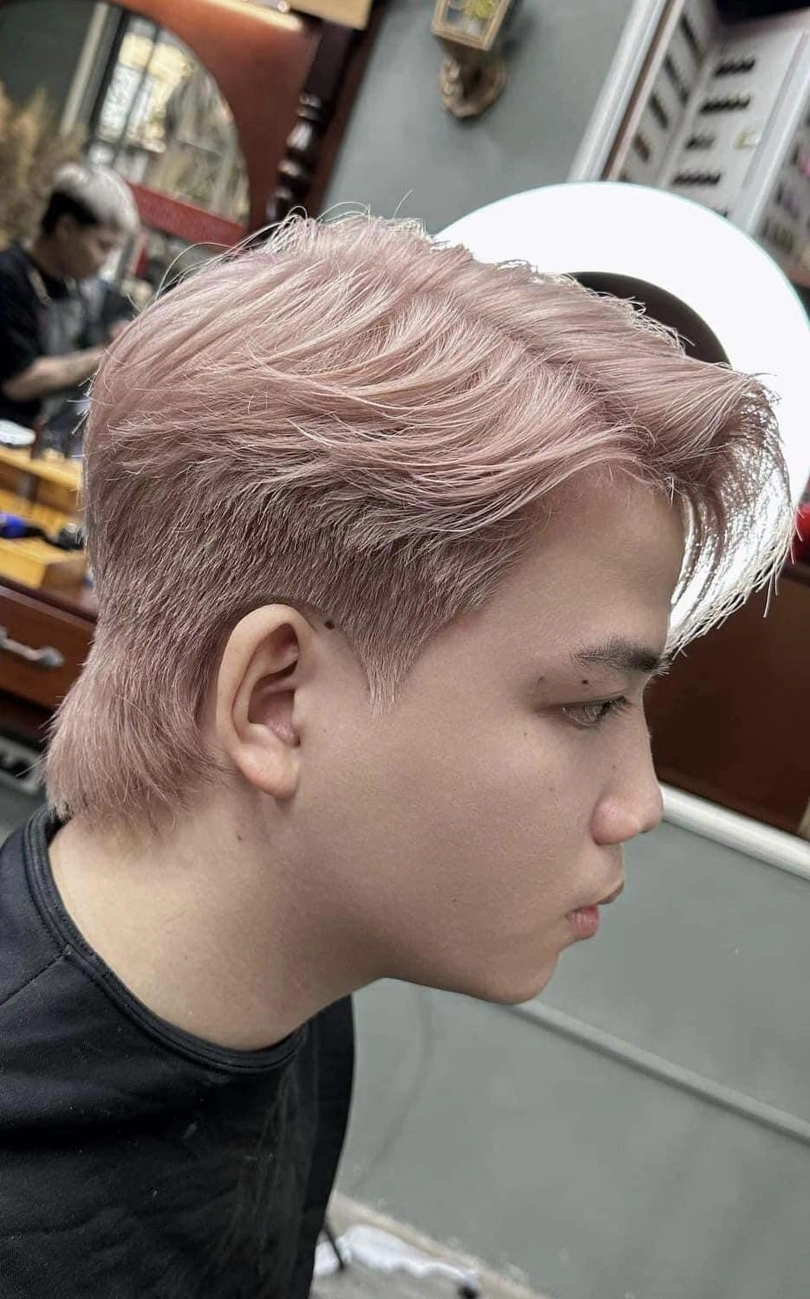 tóc side part ngắn mullet
